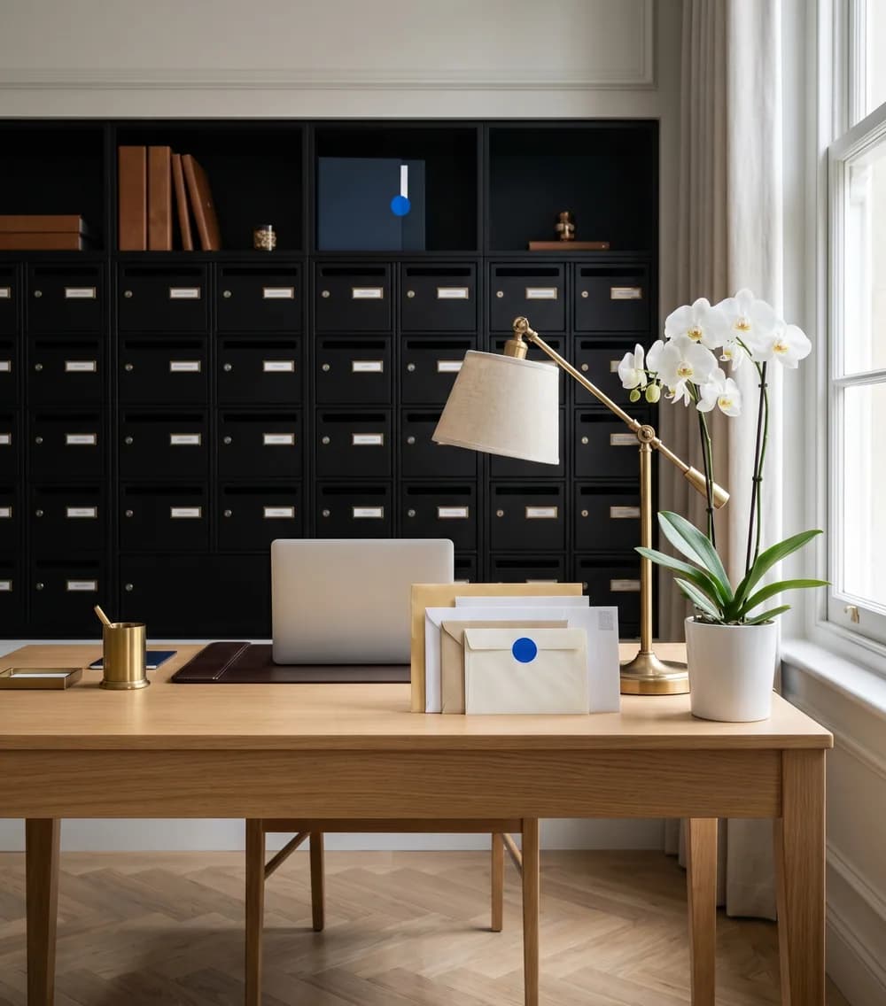 Professional workspace at a save office location