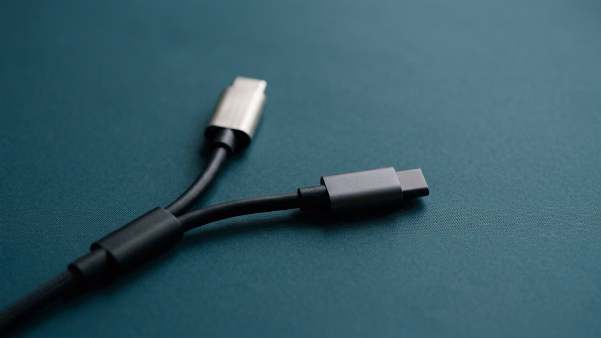 A single cable splitting into two branches that end in two different connectors, illustrating one phone number doing two separate jobs