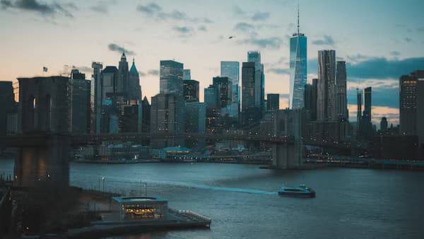 New York City skyline with Manhattan buildings